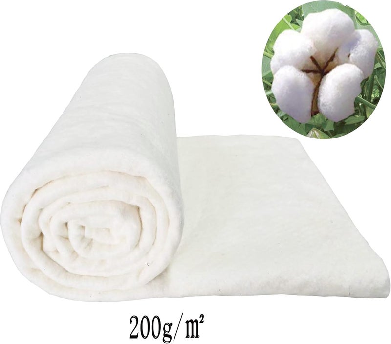 LENAILIN 45X60 Inches 200GSM Cotton Quilt Batting for Quilting, Soft and Thick Natural Cotton Batting for Quilts Craft and Wearable Arts,Crib Size - Image 3